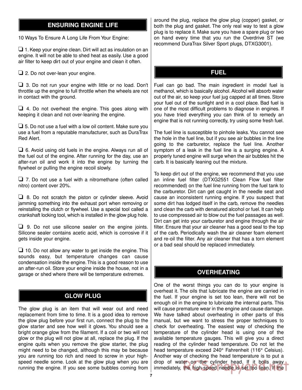 Duratrax - Overdrive ST - Manual - Page 7