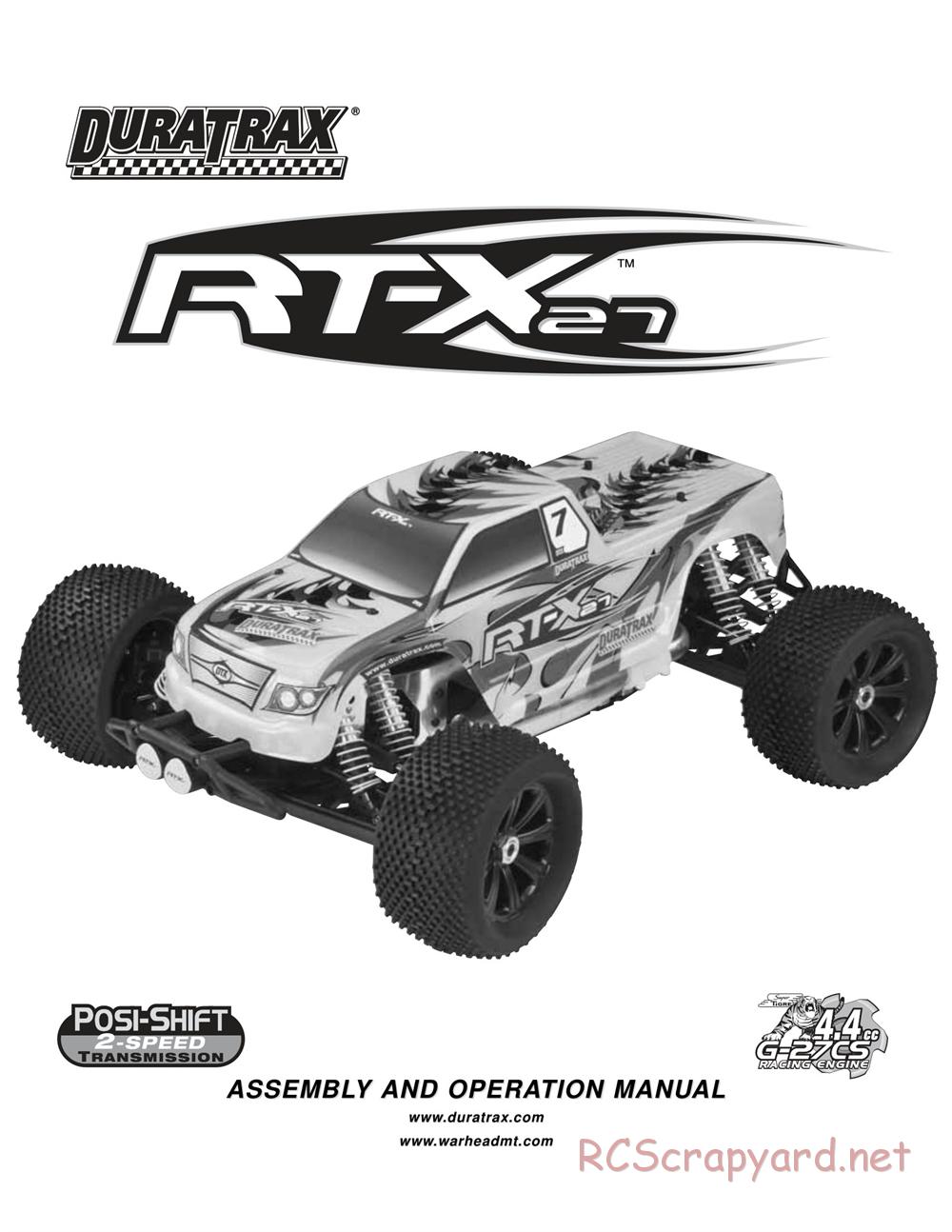 Duratrax - RT-X-27 - Manual - Page 1