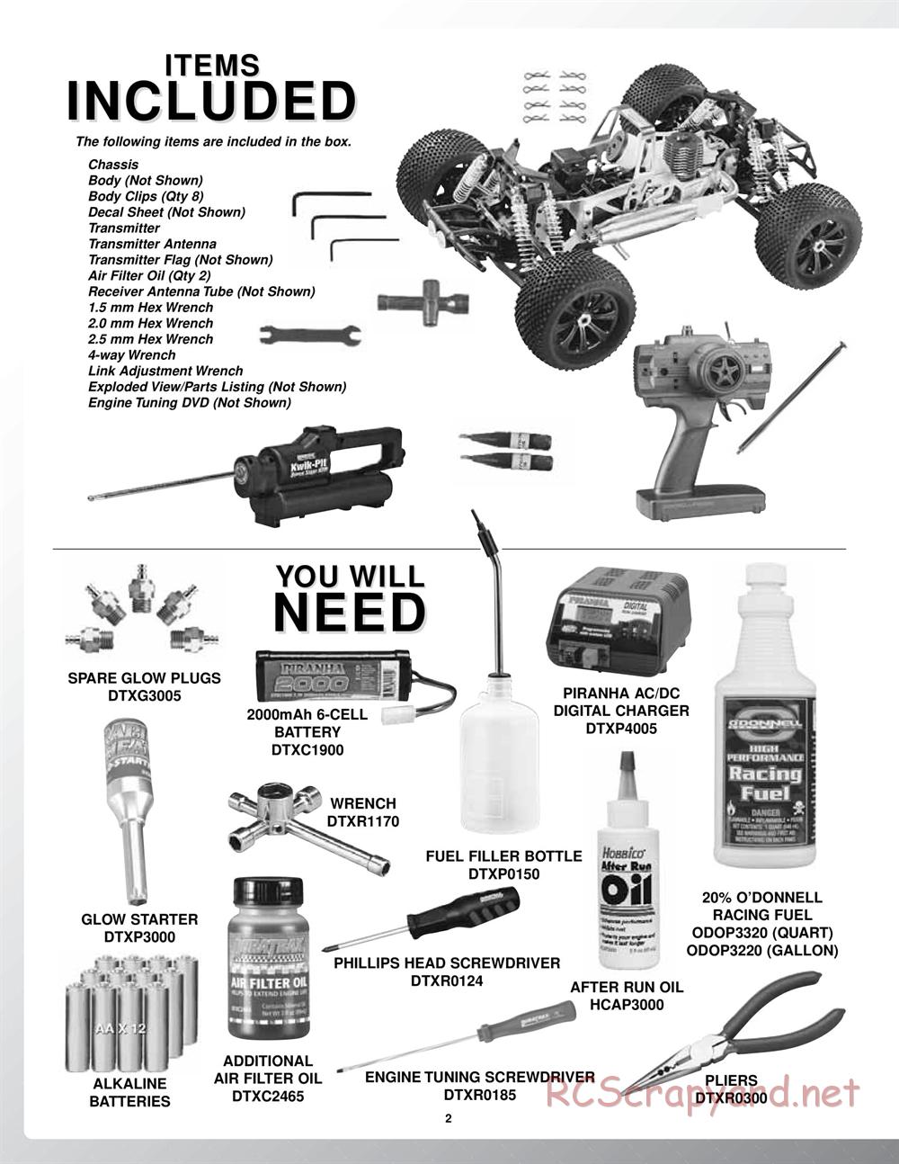 Duratrax - RT-X-27 - Manual - Page 2