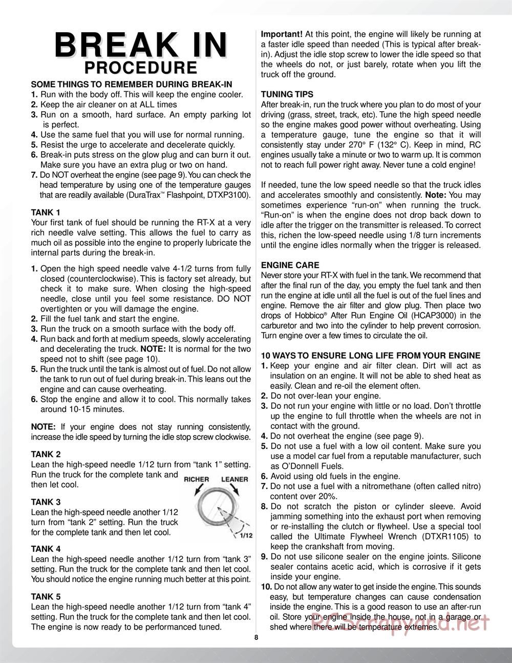 Duratrax - RT-X-27 - Manual - Page 8