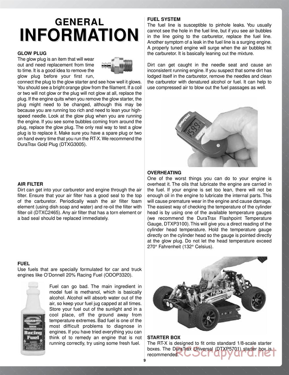 Duratrax - RT-X-27 - Manual - Page 9