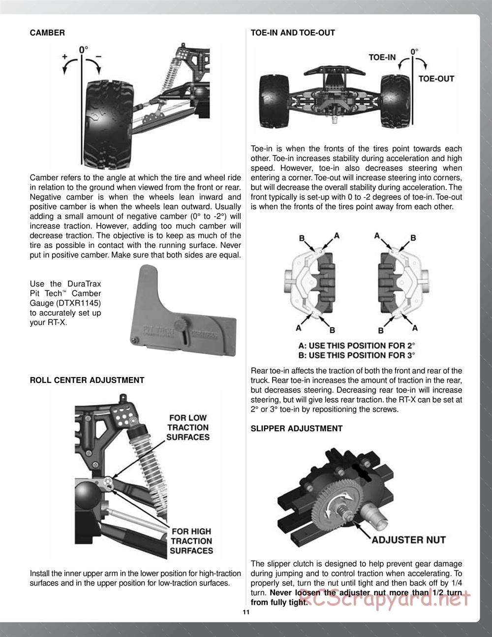 Duratrax - RT-X-27 - Manual - Page 11