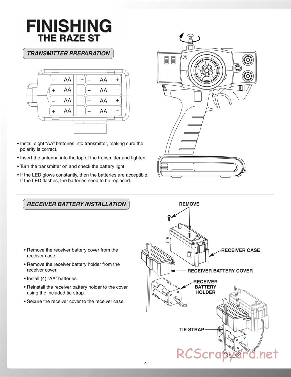 Duratrax - Raze ST - Manual - Page 4