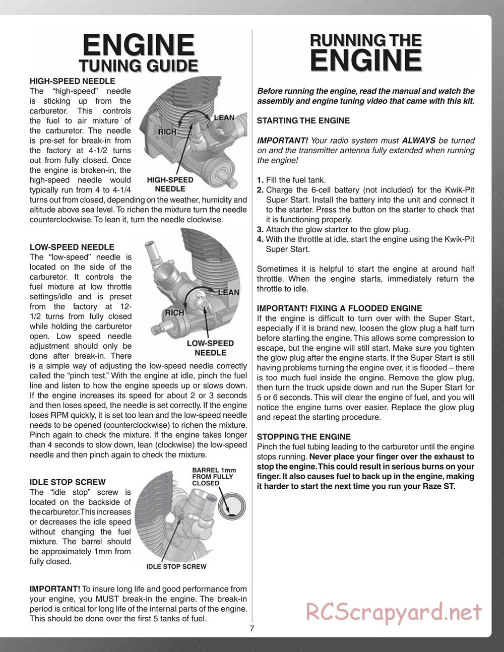 Duratrax - Raze ST - Instruction Manual - DTXD77** • RCScrapyard ...