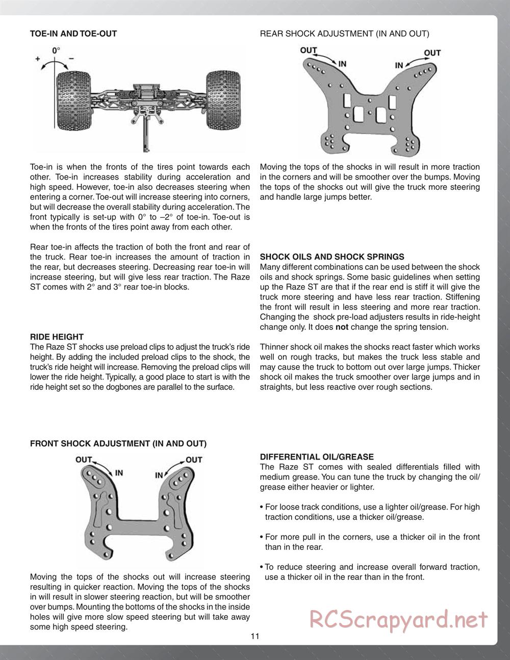 Duratrax - Raze ST - Manual - Page 11