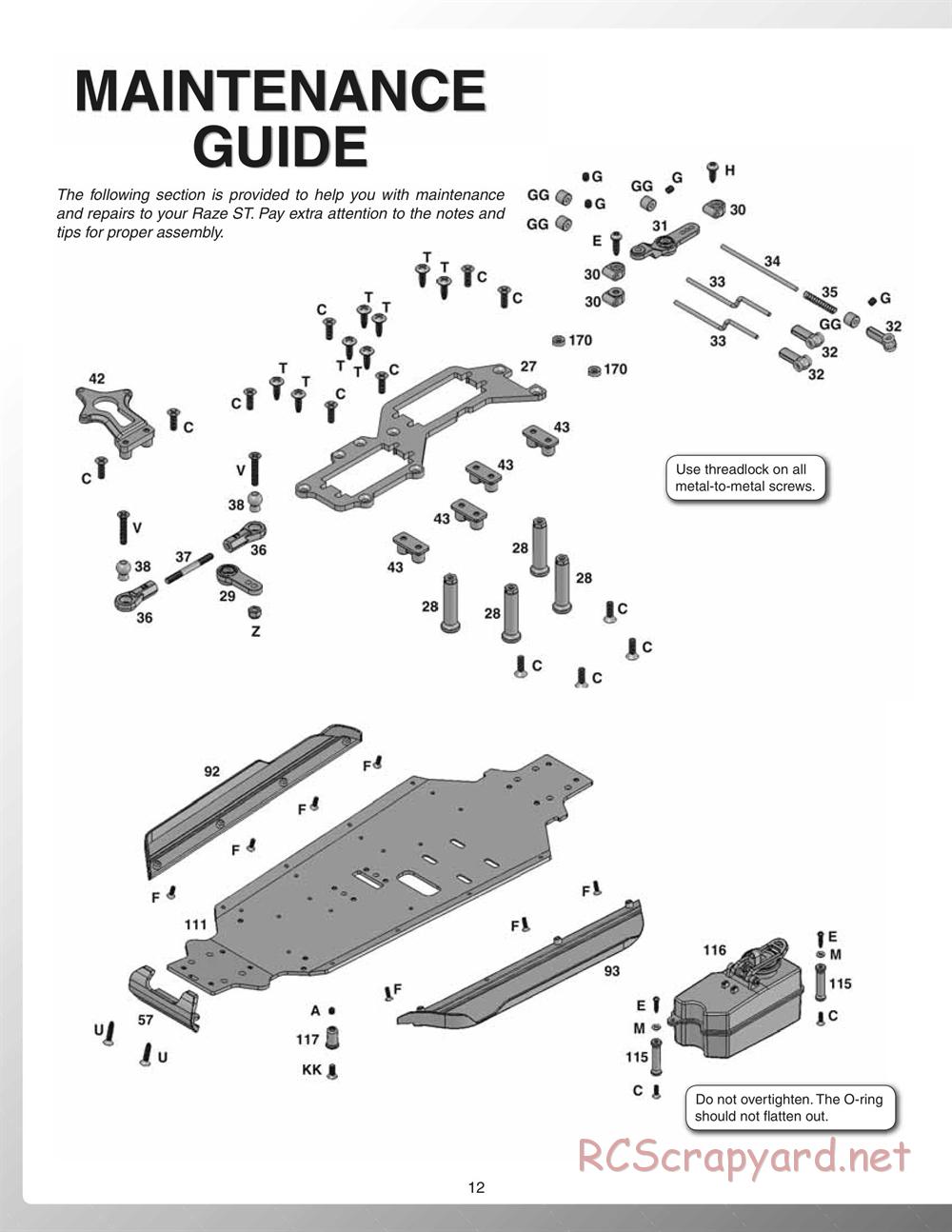 Duratrax - Raze ST - Manual - Page 12