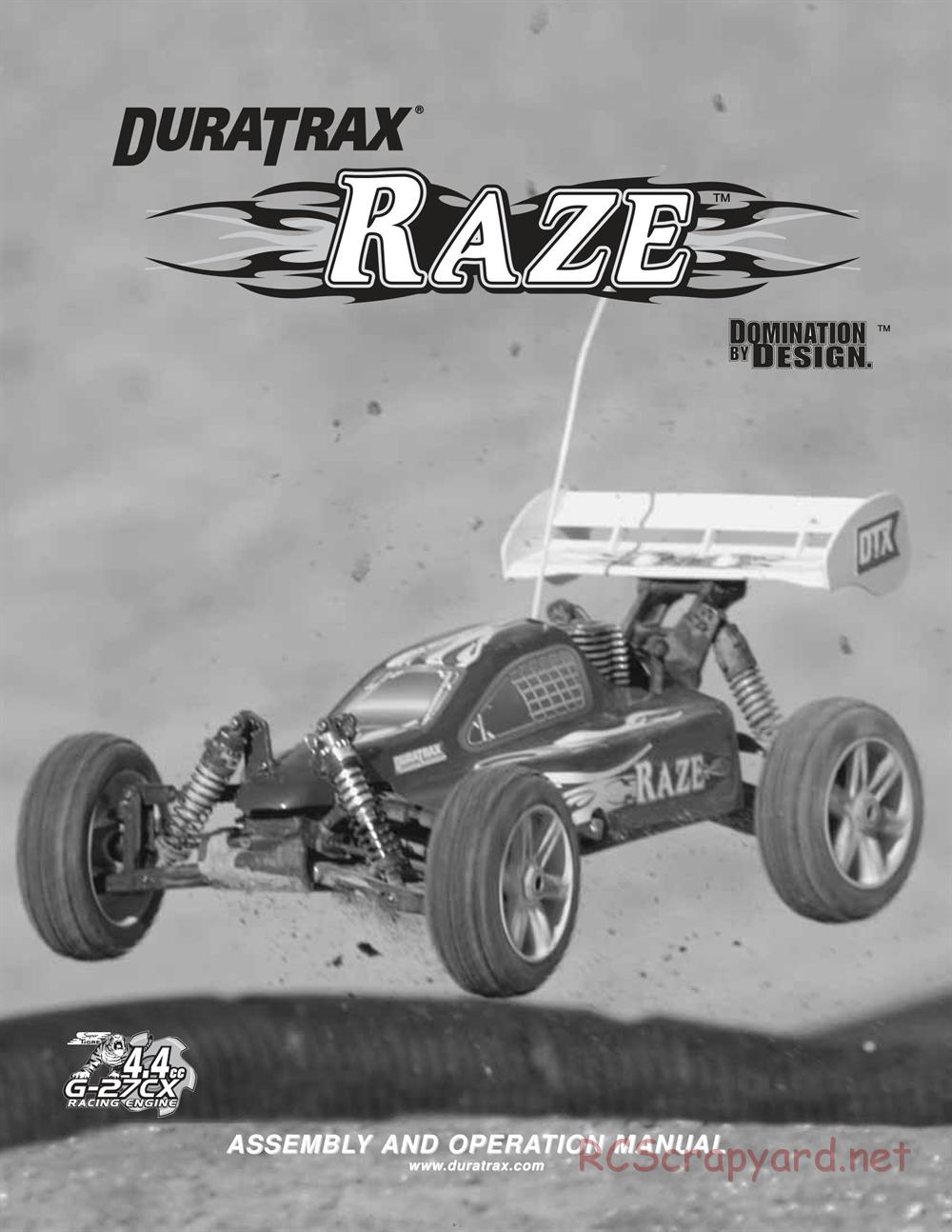 Duratrax - Raze - Instruction Manual - DTXD76** • RCScrapyard - Radio ...