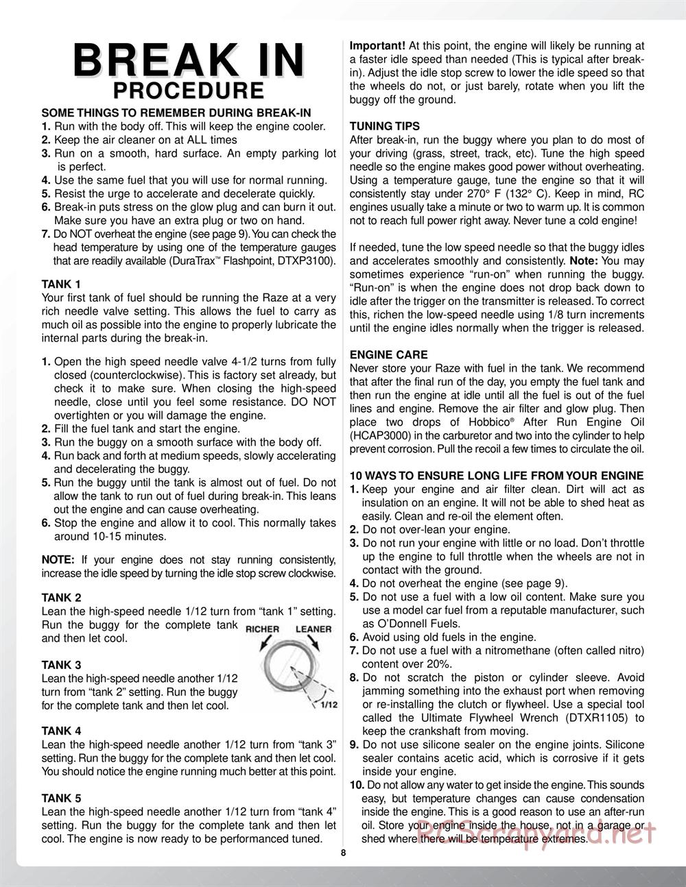 Duratrax - Raze - Manual - Page 8