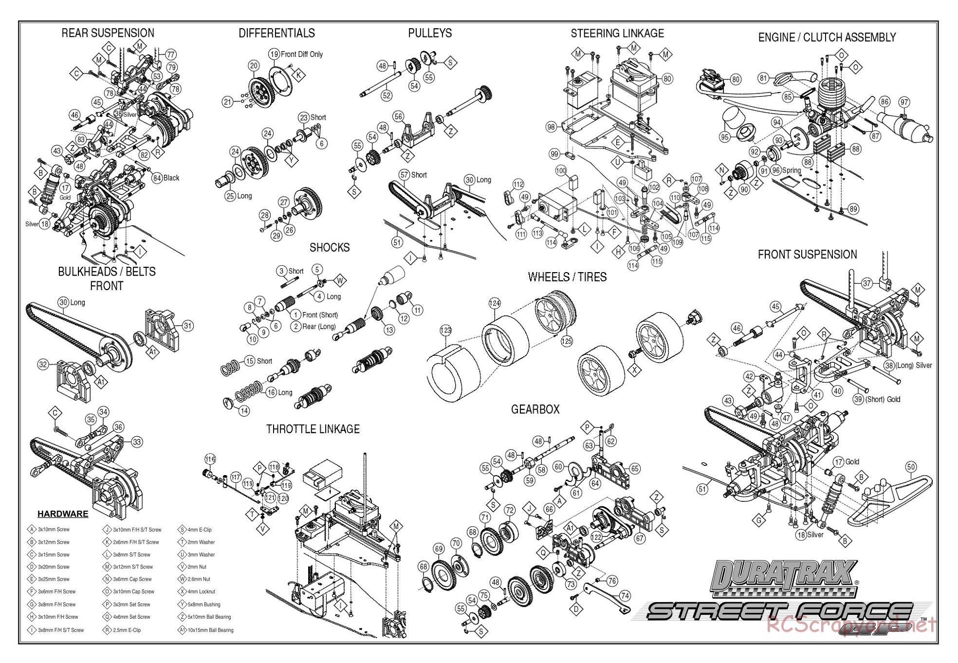 Duratrax - Street Force GP - Exploded Views - Page 3