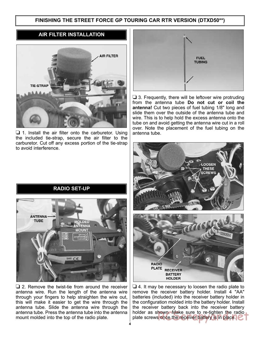 Duratrax - Street Force GP - Manual - Page 4