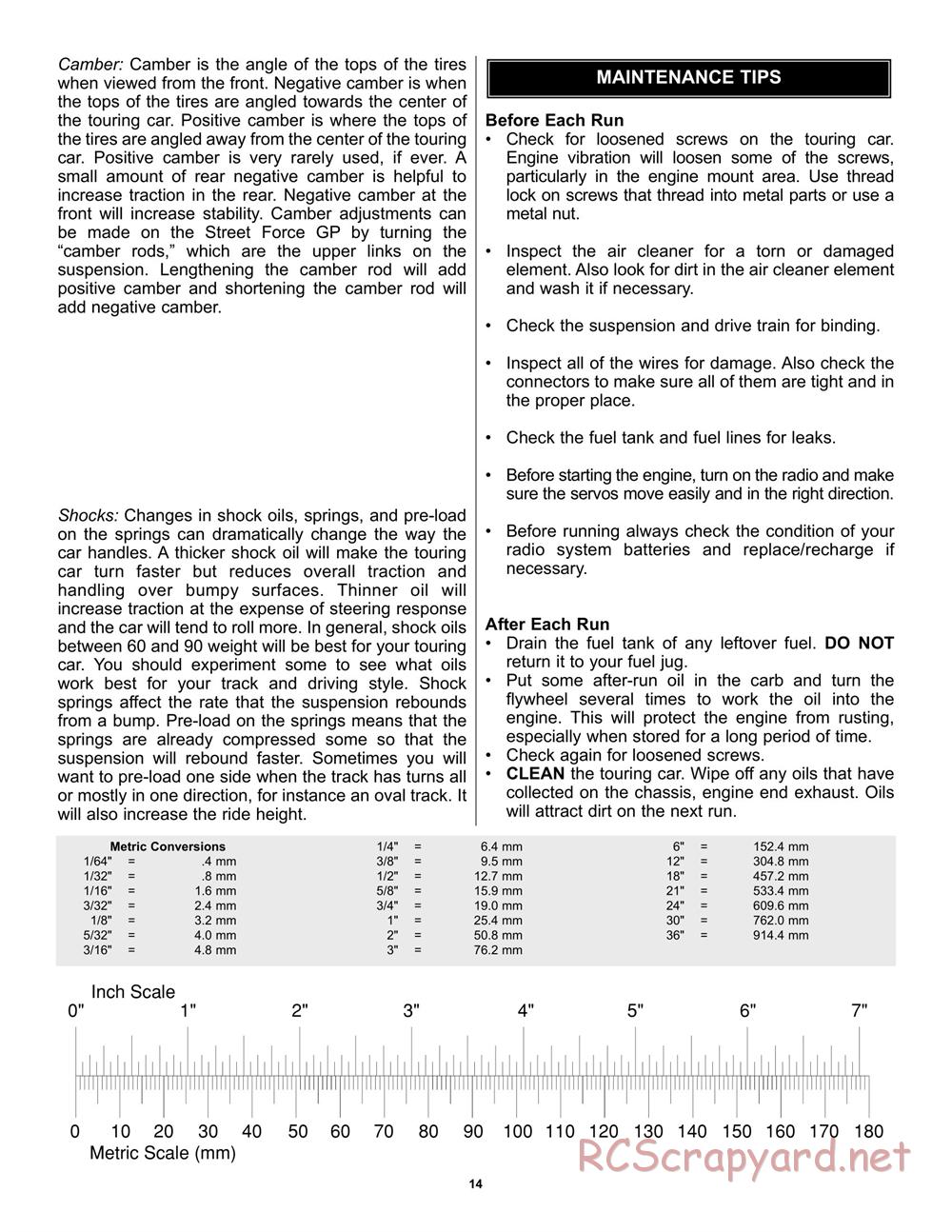 Duratrax - Street Force GP - Manual - Page 14