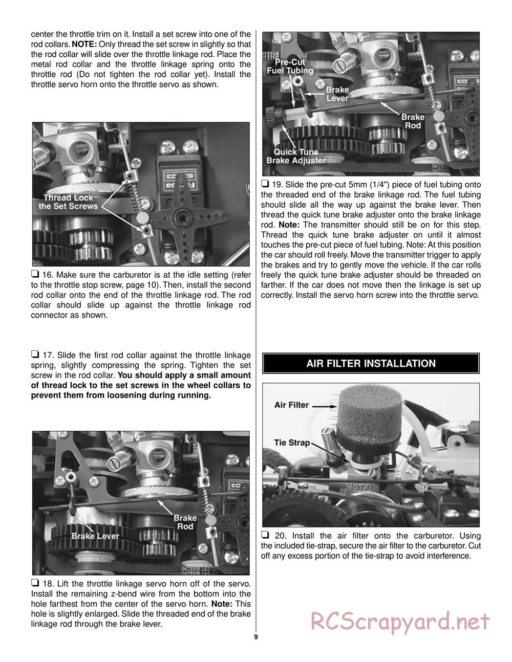 Duratrax - Street Force GP2 - Manual - Page 9