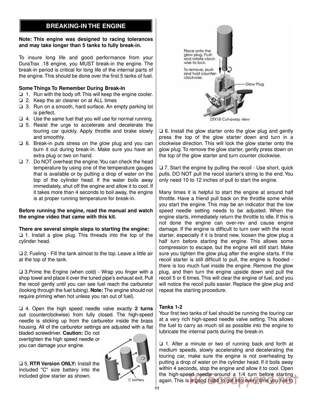 Duratrax - Street Force GP2 - Manual - Page 11