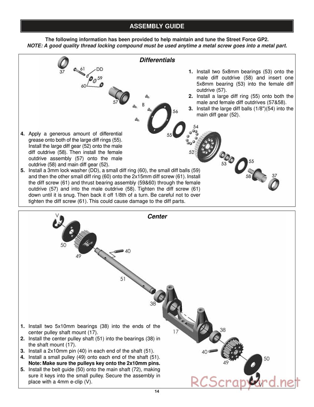 Duratrax - Street Force GP2 - Manual - Page 14