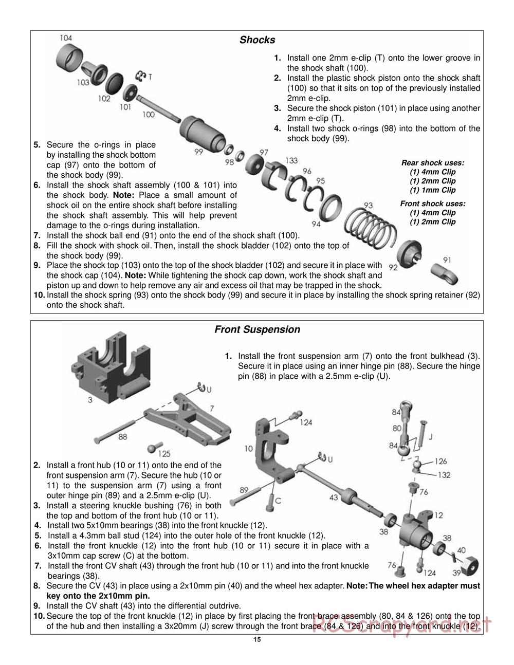 Duratrax - Street Force GP2 - Manual - Page 15