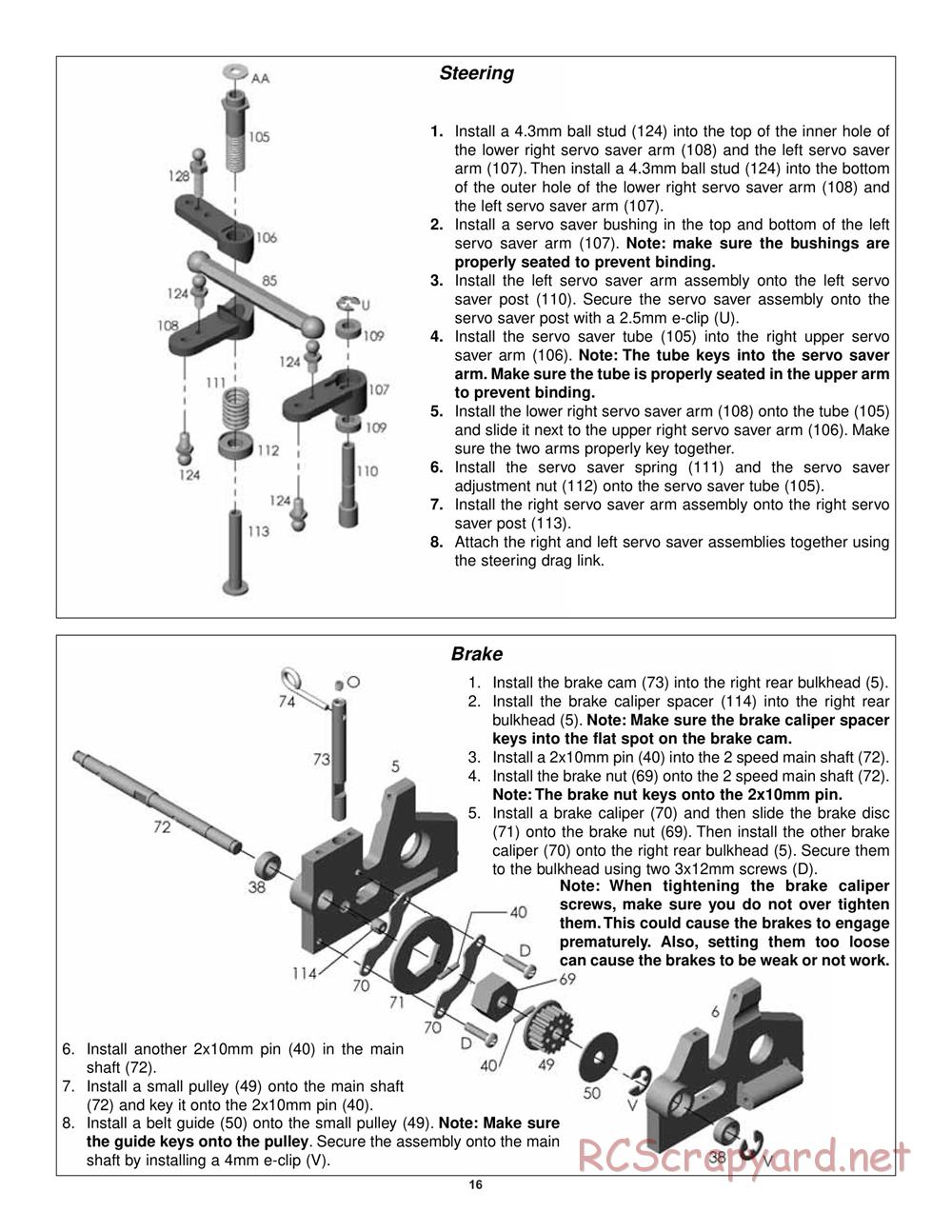 Duratrax - Street Force GP2 - Manual - Page 16