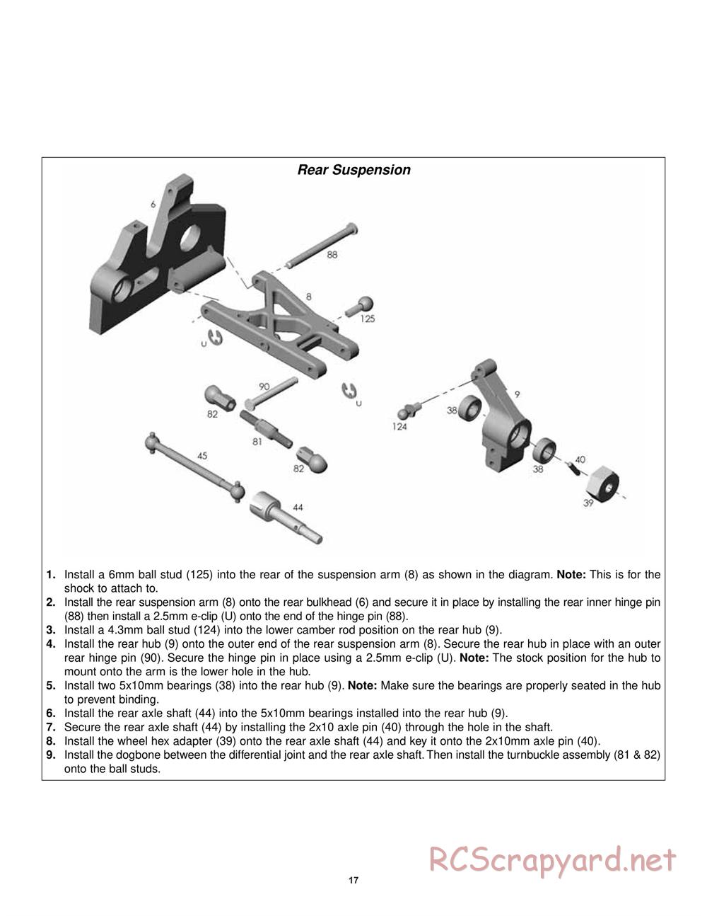 Duratrax - Street Force GP2 - Manual - Page 17