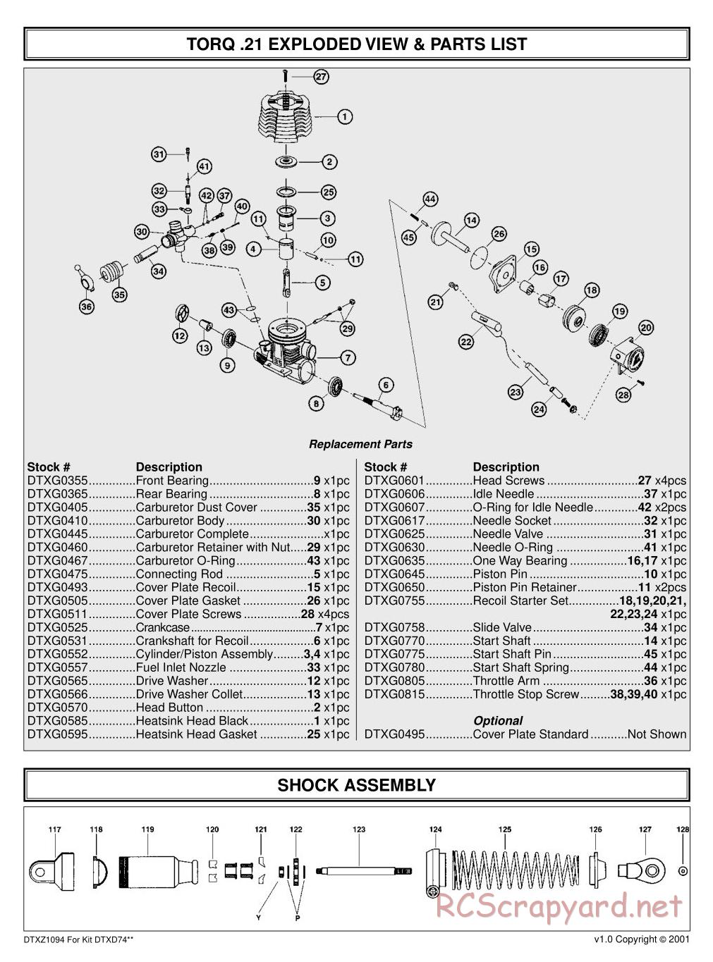 Duratrax - Thunder Quake - Exploded Views - Page 2