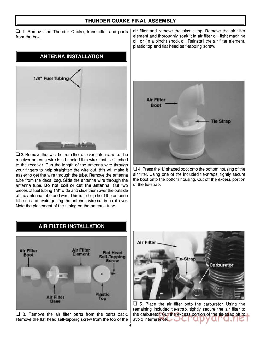 Duratrax - Thunder Quake - Manual - Page 4