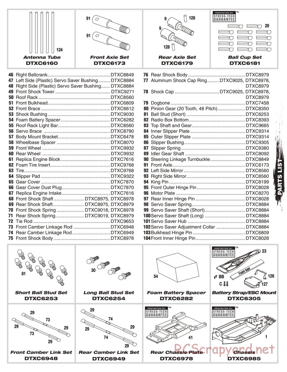 Duratrax - VW Baja Bug - Exploded Views - Page 3