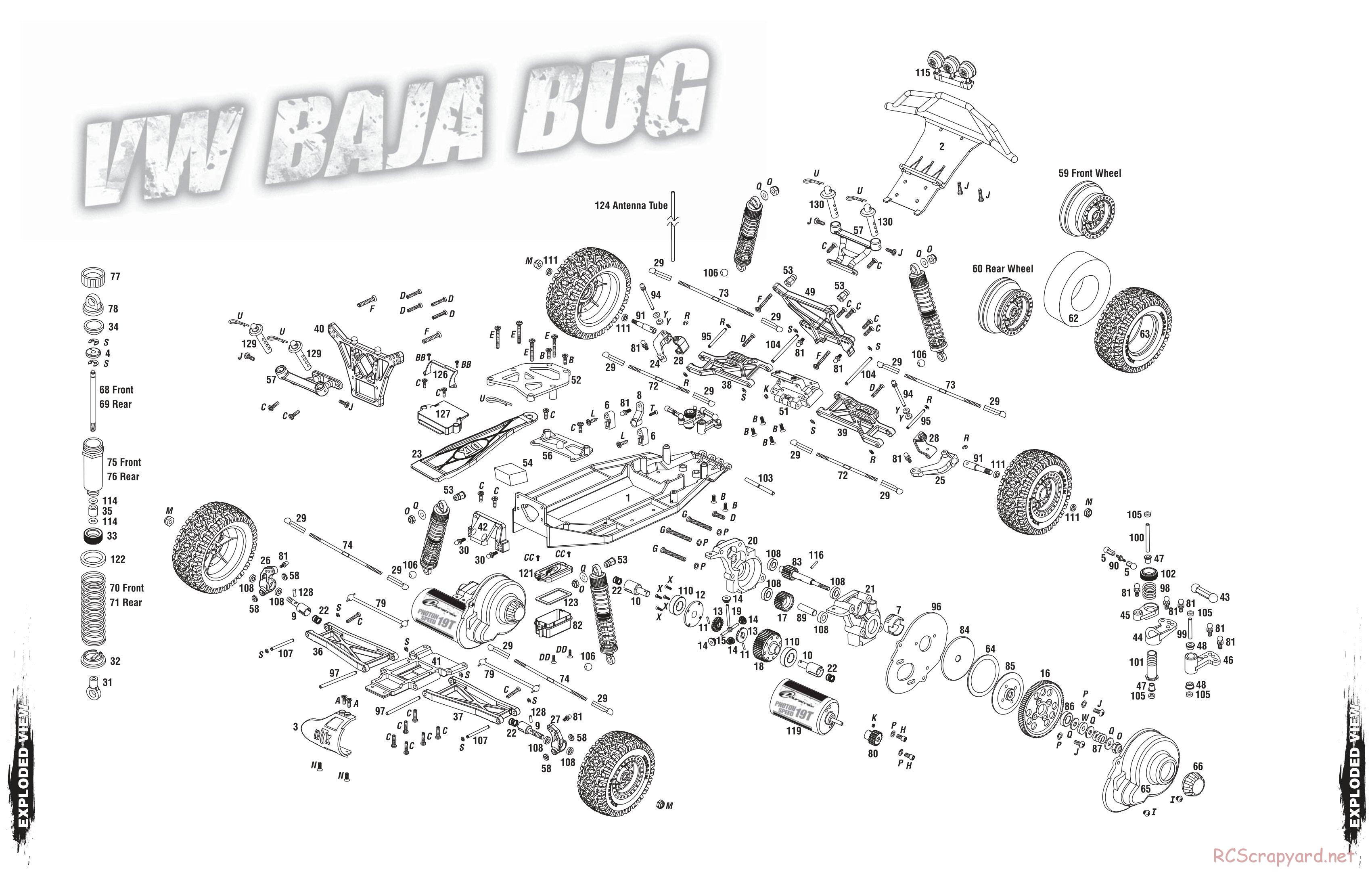 Duratrax - VW Baja Bug - Exploded Views - Page 6