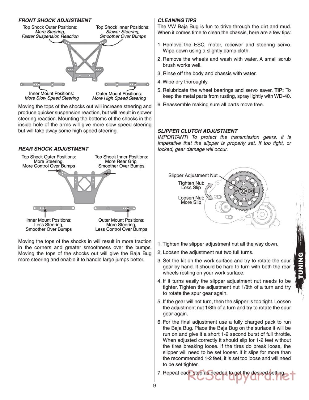 Duratrax - VW Baja Bug - Manual - Page 9