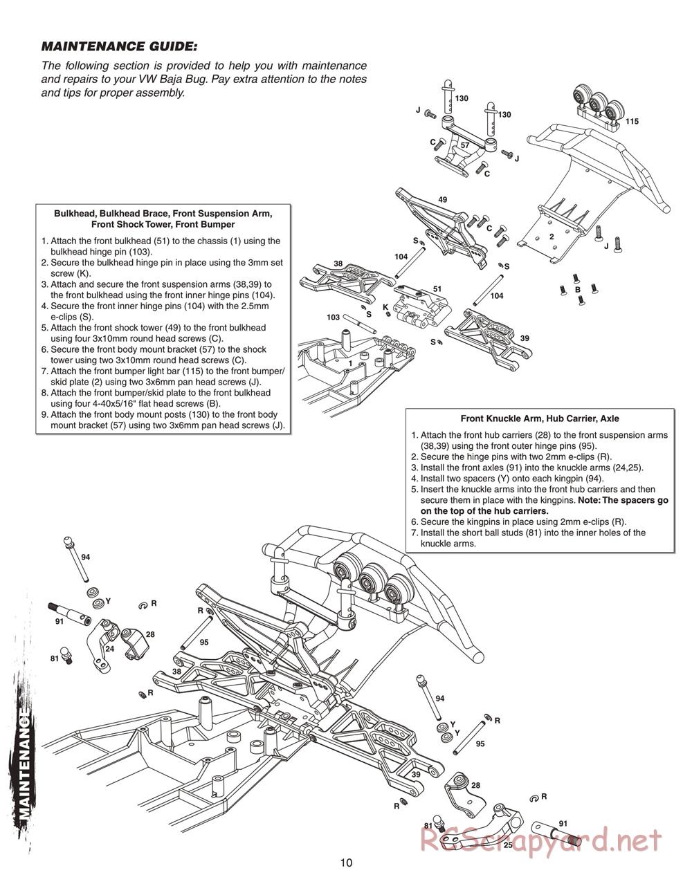 Duratrax - VW Baja Bug - Manual - Page 10