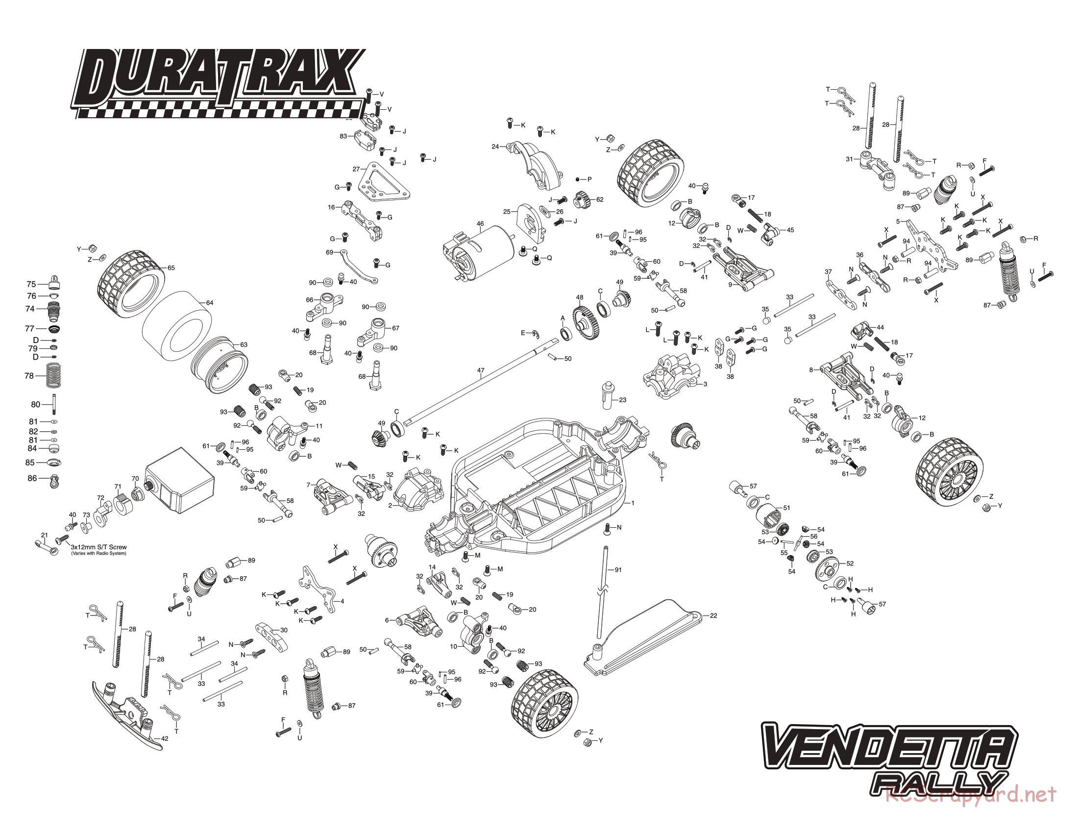 Duratrax - Vendetta Rally - Exploded Views - Page 3