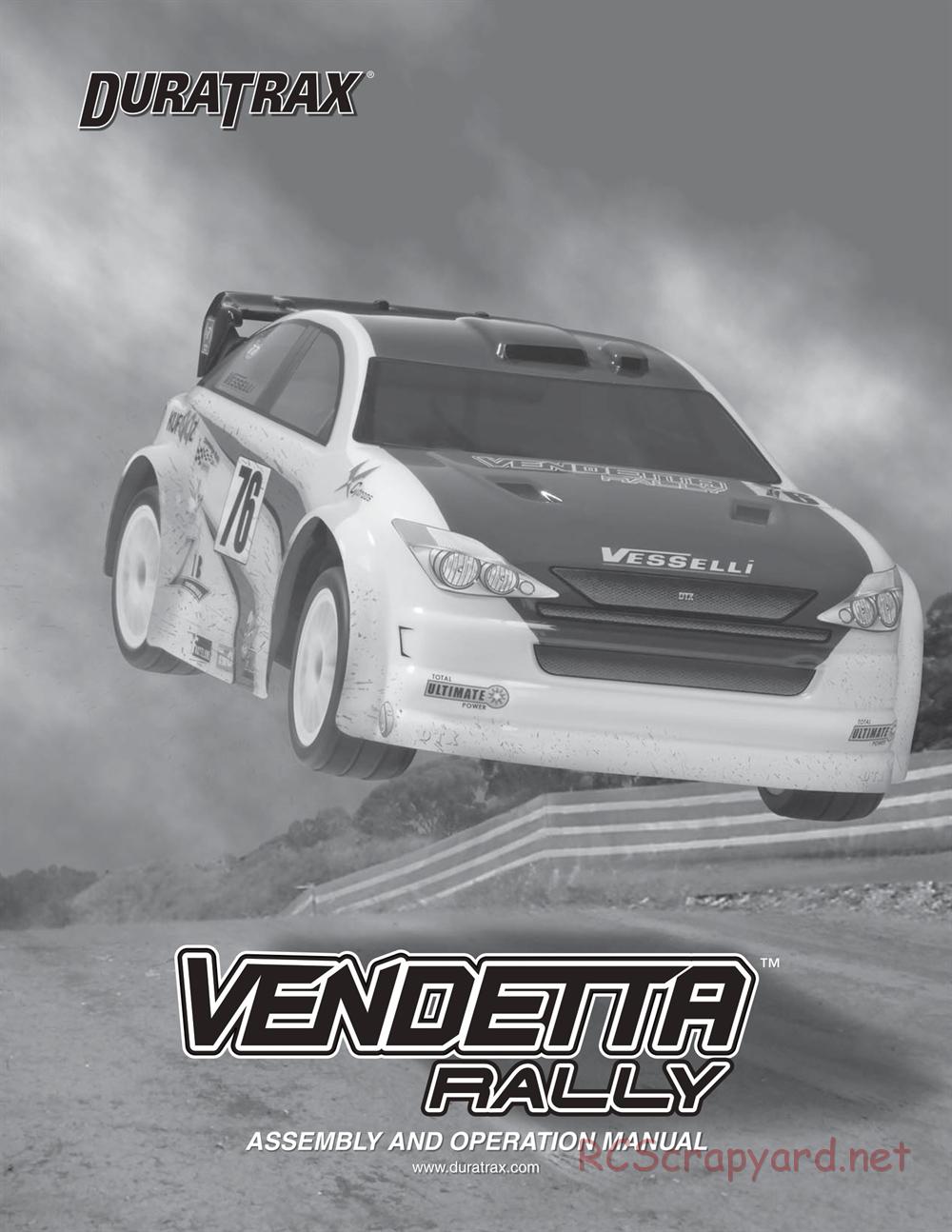 Duratrax - Vendetta Rally - Manual - Page 1