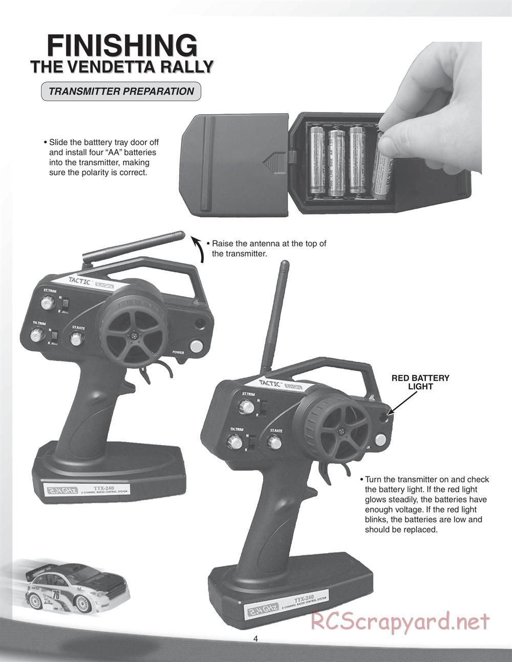 Duratrax - Vendetta Rally - Manual - Page 4