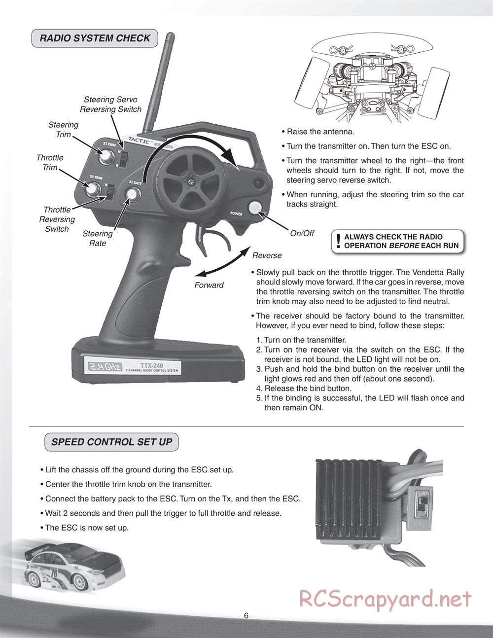 Duratrax - Vendetta Rally - Manual - Page 6