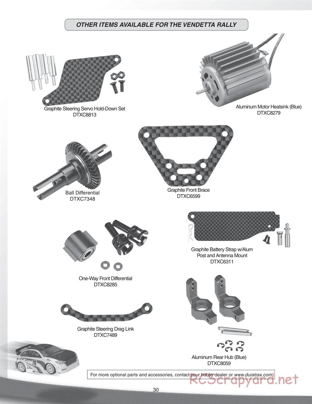 Duratrax - Vendetta Rally - Manual - Page 30