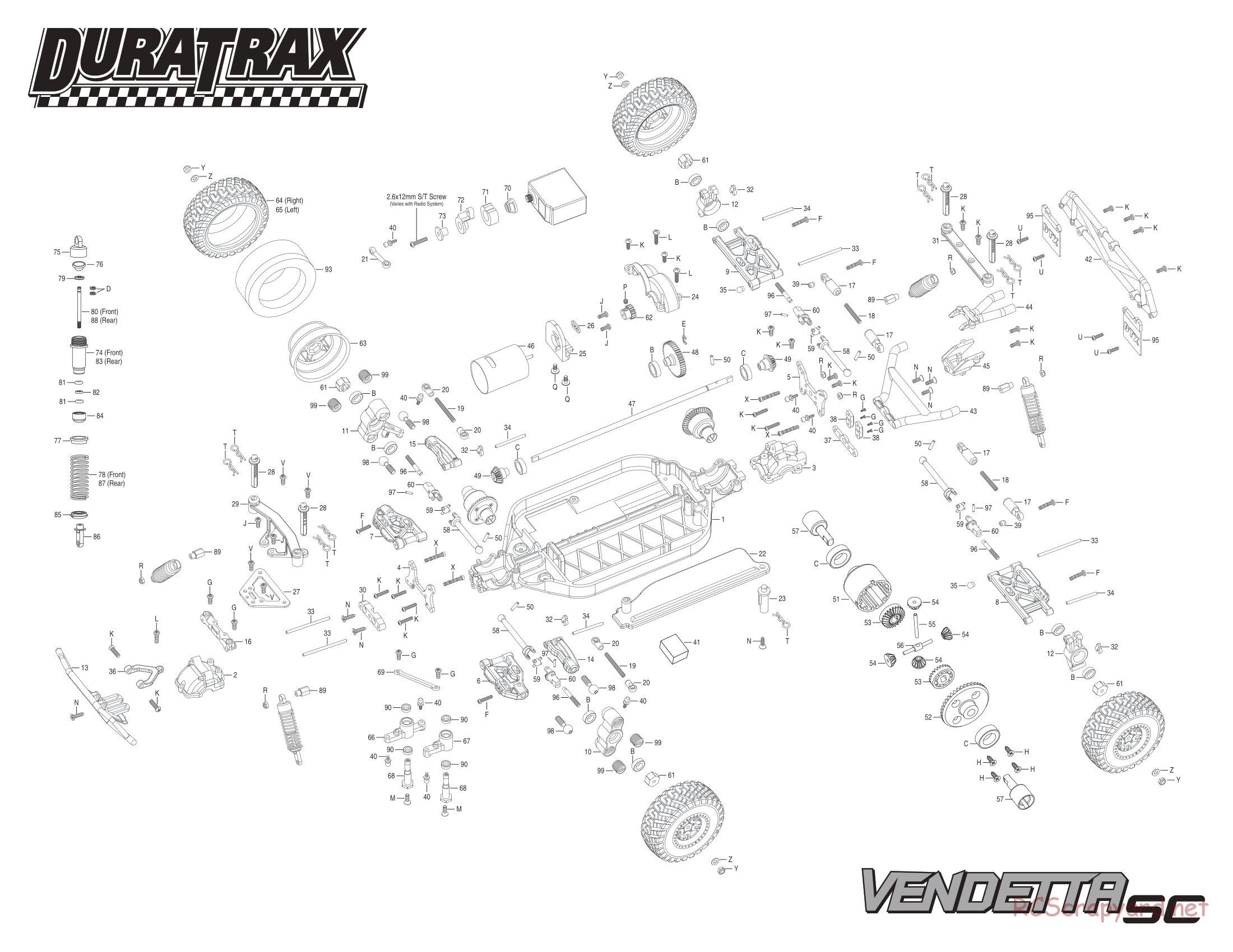 Duratrax - Vendetta SC - Exploded Views - Page 3