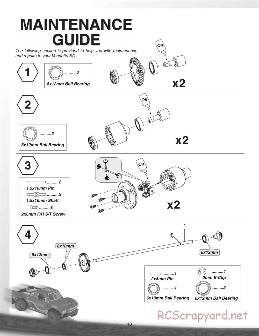 Duratrax - Vendetta SC - Manual - Page 10