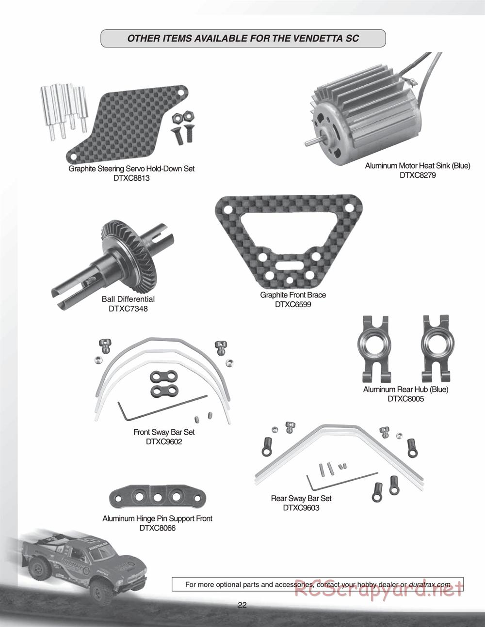 Duratrax - Vendetta SC - Manual - Page 22