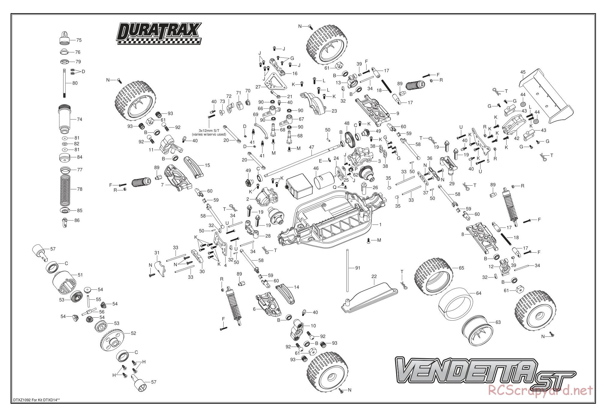 Duratrax - Vendetta ST - Exploded Views - Page 3