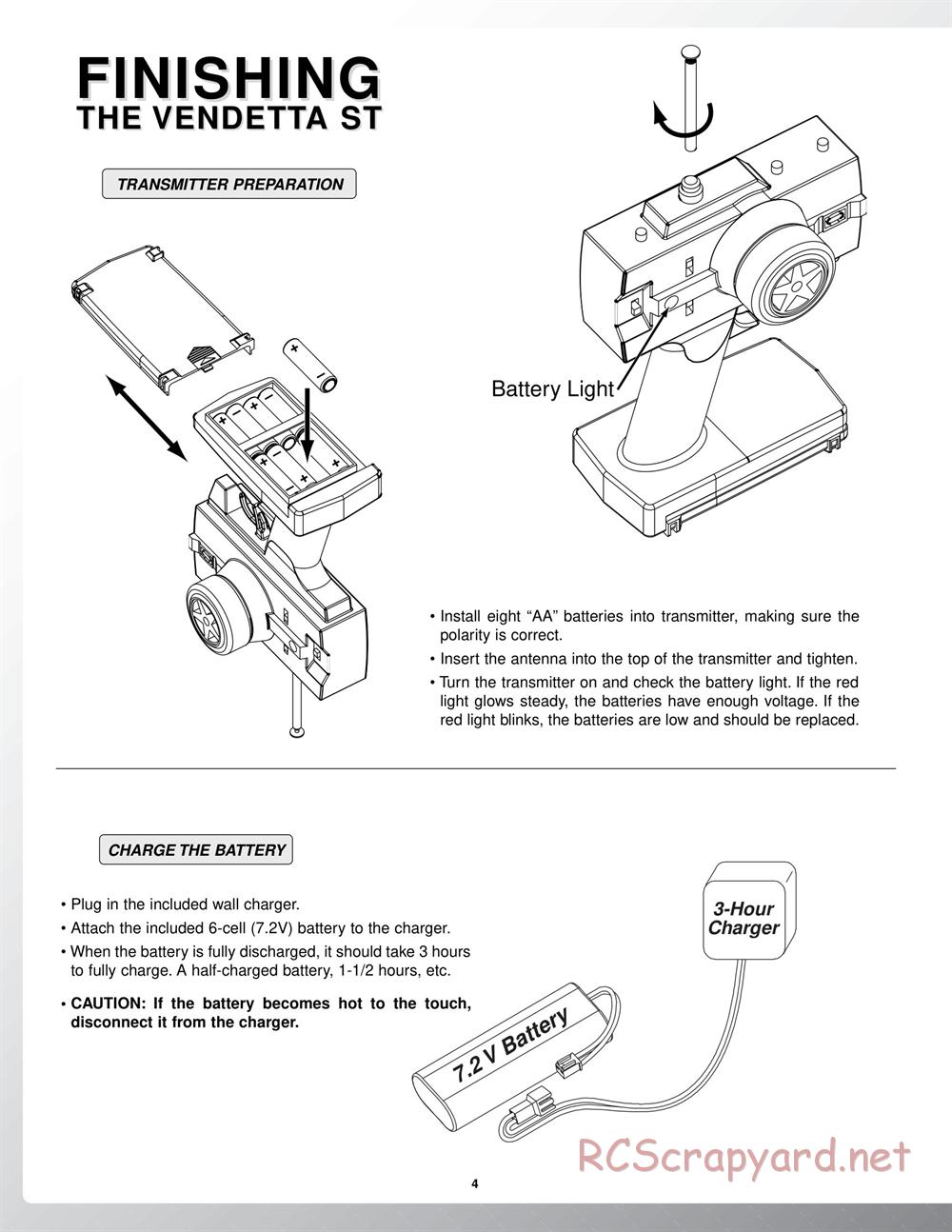 Duratrax - Vendetta ST - Manual - Page 4