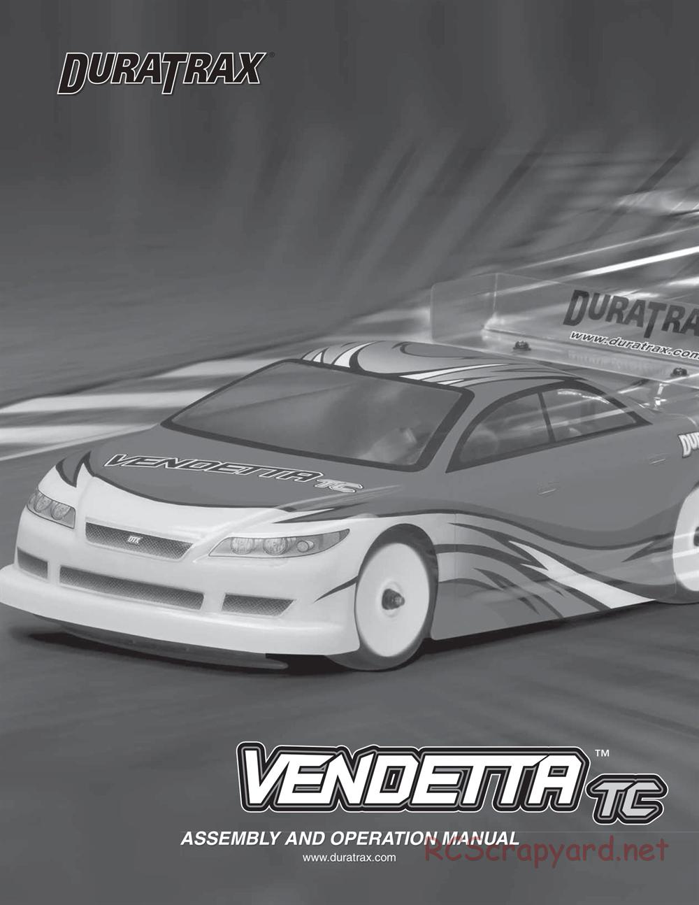 Duratrax - Vendetta TC - Manual - Page 1