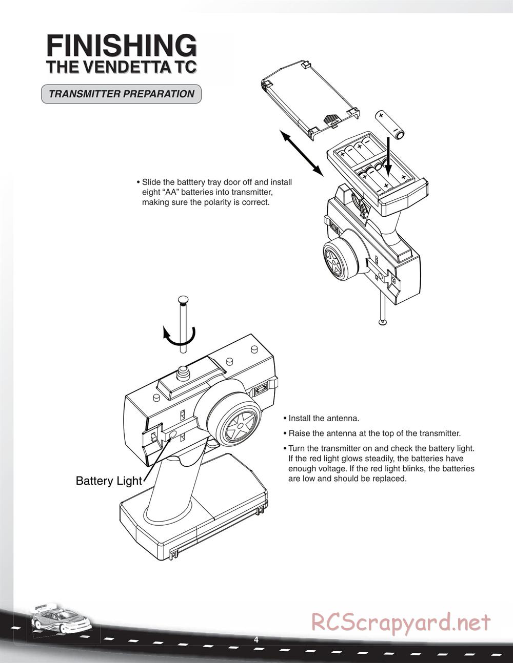 Duratrax - Vendetta TC - Manual - Page 4