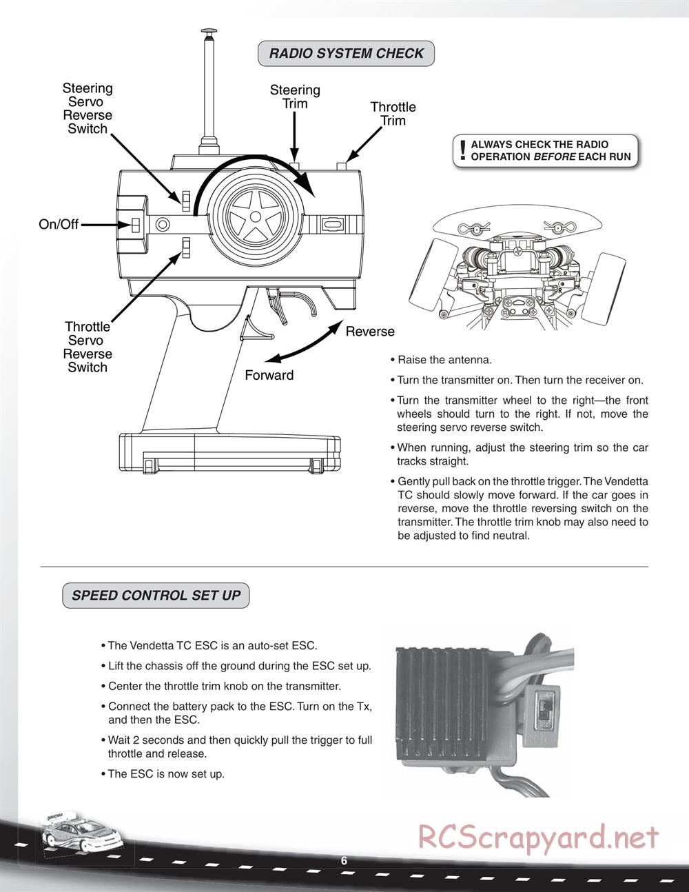 Duratrax - Vendetta TC - Manual - Page 6