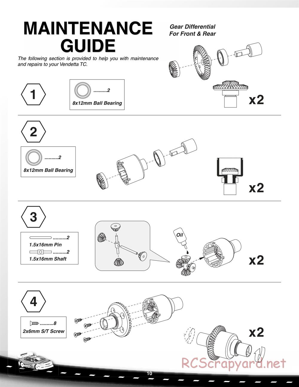 Duratrax - Vendetta TC - Manual - Page 10