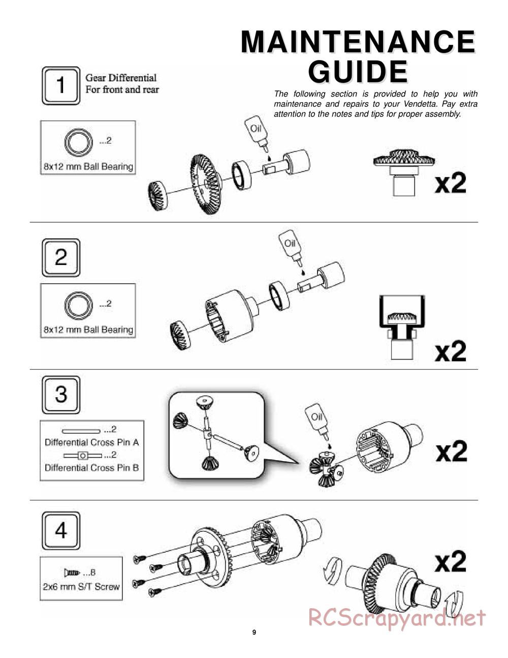 Duratrax - Vendetta Buggy - Manual - Page 9