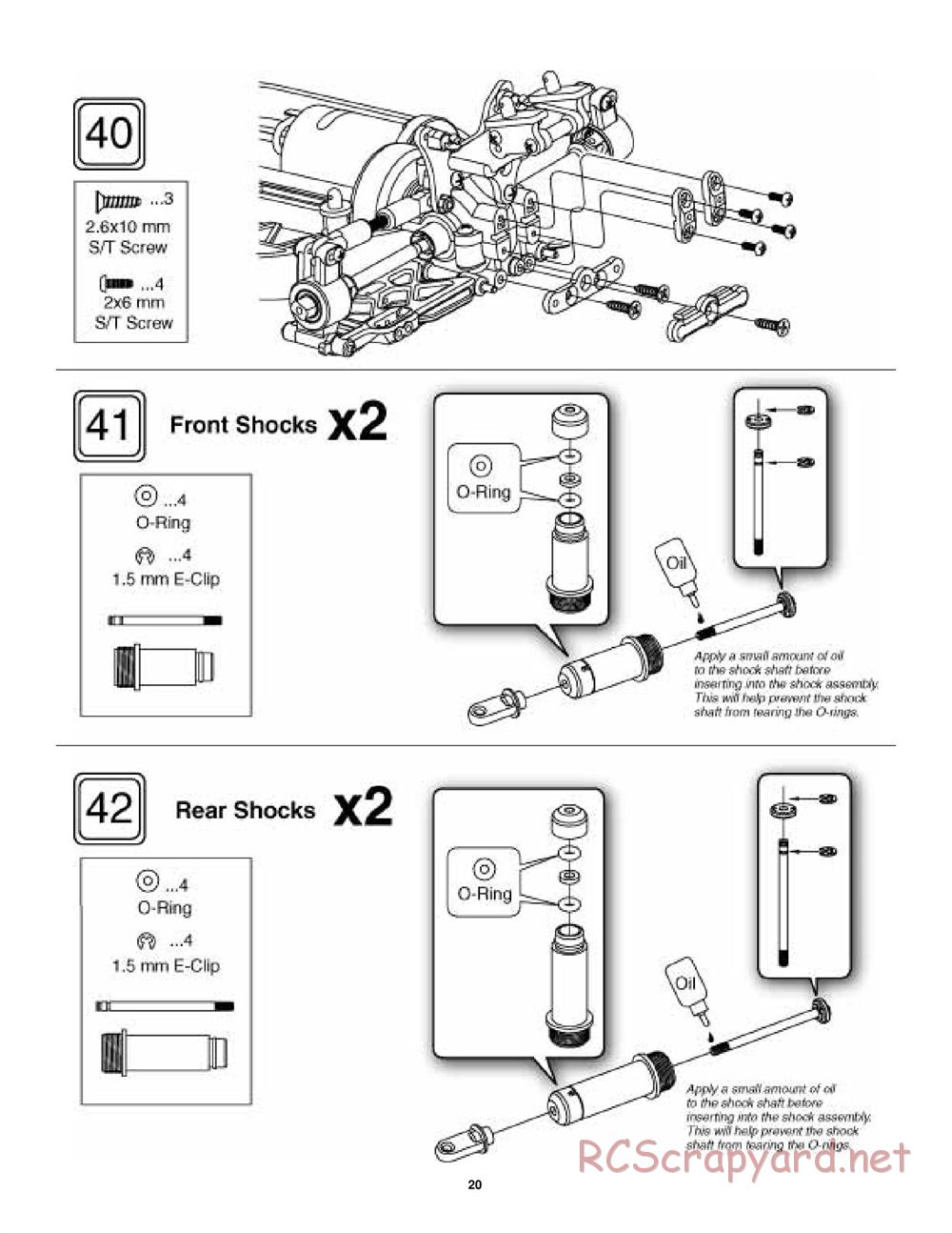 Duratrax - Vendetta Buggy - Manual - Page 20