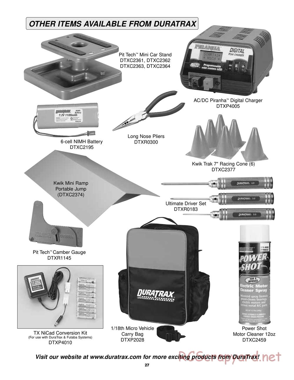 Duratrax - Vendetta Buggy - Manual - Page 27