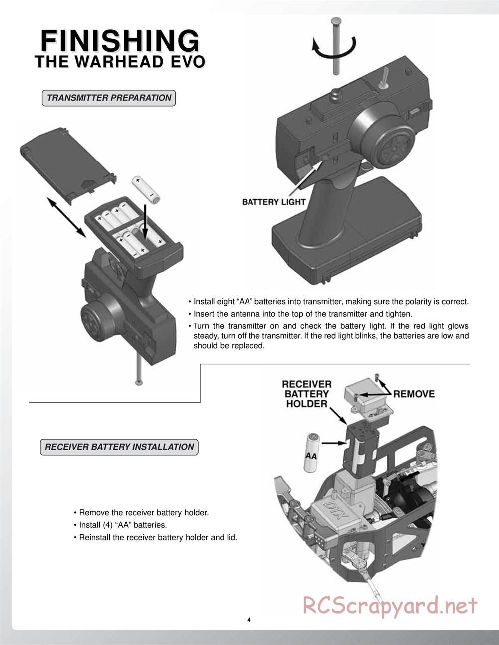 Duratrax - Warhead Evo - Manual - Page 4