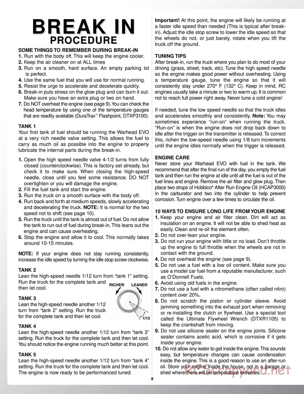 Duratrax - Warhead Evo - Manual - Page 8