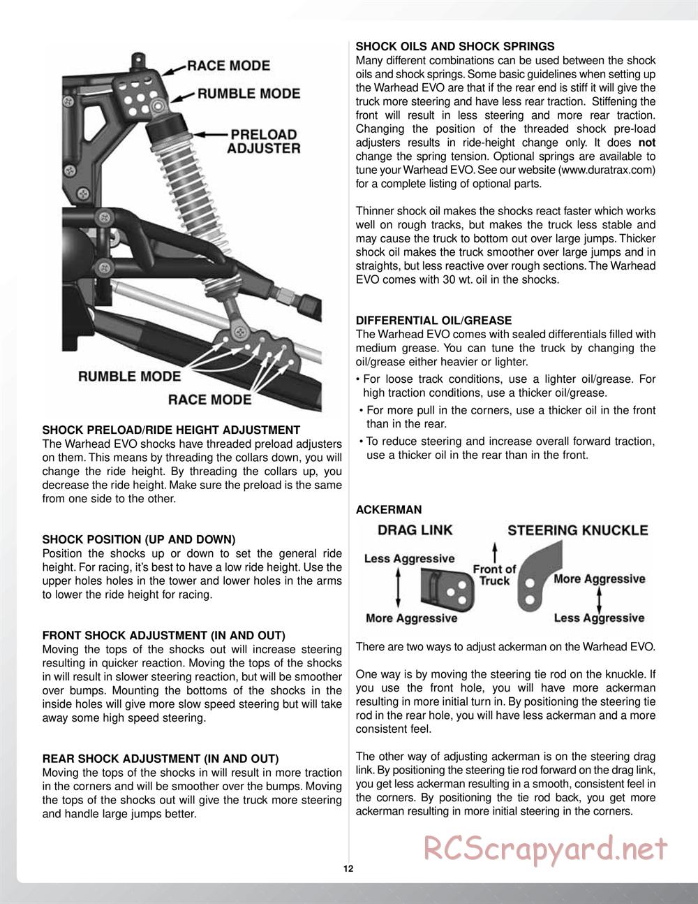 Duratrax - Warhead Evo - Manual - Page 12