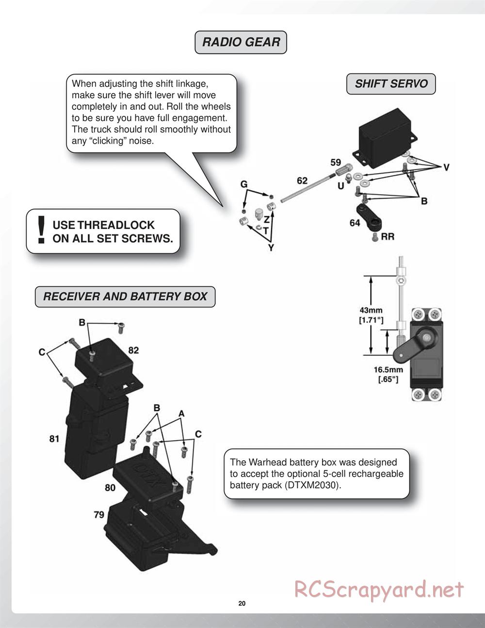 Duratrax - Warhead Evo - Manual - Page 20