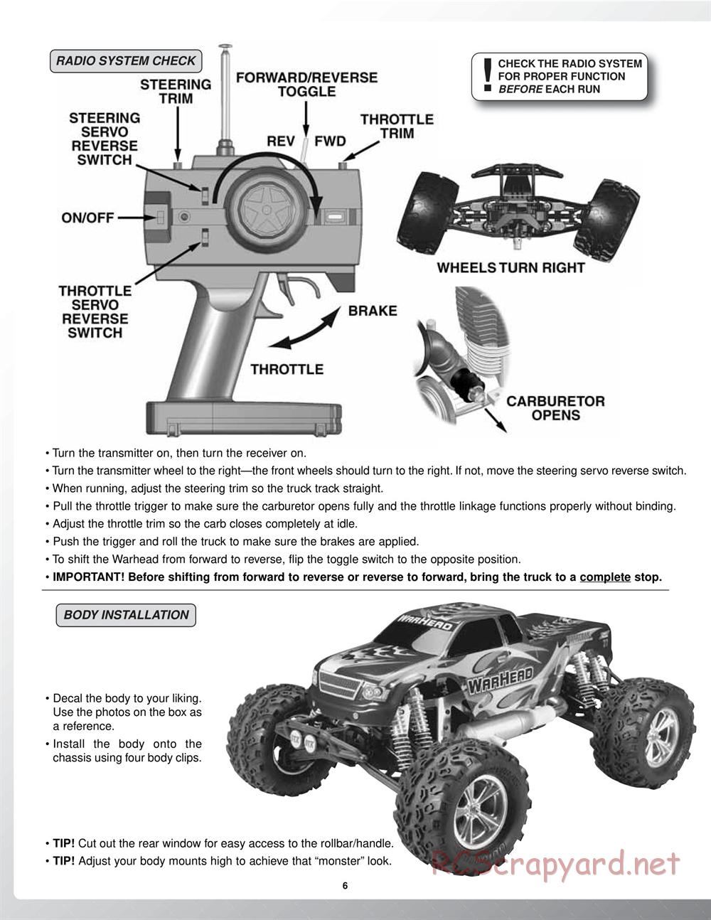 Duratrax - Warhead - Instruction Manual - DTXD68** • RCScrapyard ...