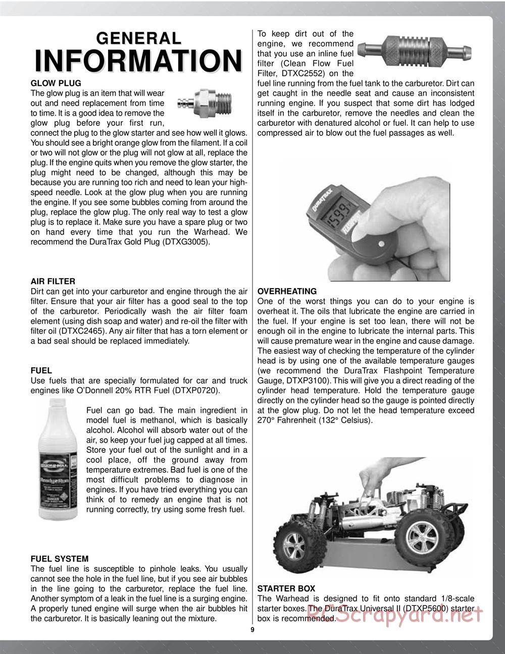 Duratrax - Warhead - Manual - Page 9